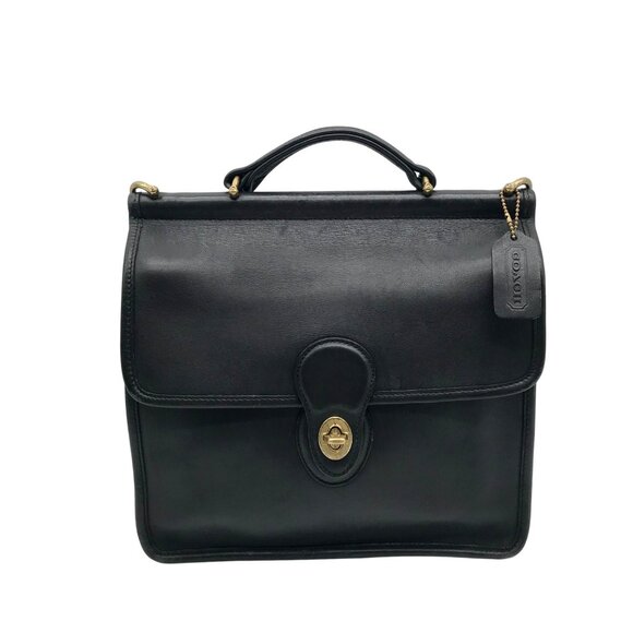 Coach Black Leather Vintage Willis Crossbody Bag 9927 - Picture 1 of 11